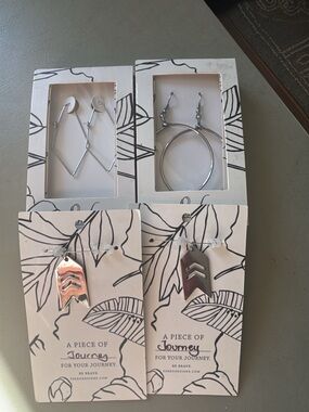 Sseko brave earrings and journey pieces- handmade, stainless steel